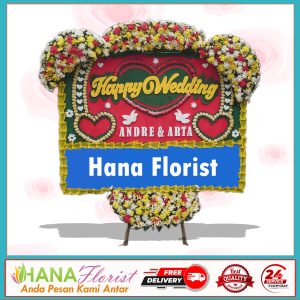 bunga papan wedding