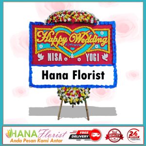bunga papan wedding