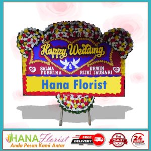 bunga papan pernikahan