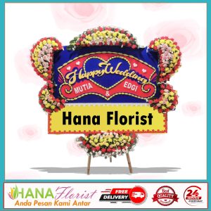 bunga papan wedding