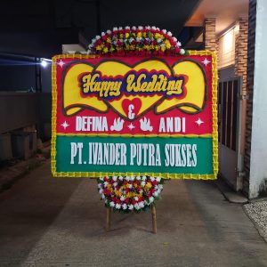 bunga papan wedding bekasi